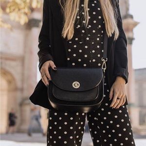 Black Leather Camera Bag / Purse - GATTA